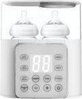 Baby Bottle Warmer 9-In-1 Multifuntion Breast Milk Warmer, Fast Baby Food Heater and Defrost Warmer with Timer for Twins, LCD Display Accurate Temperature Adjustment, 24H Constant Mode