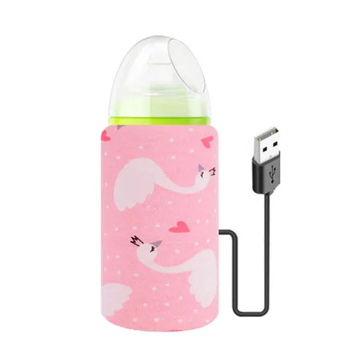 Travel Stroller Insulated Bag USB Milk Water Warmer Nursing Bottle Heater, Portable Bottle Feeding Warmer, Christmas, Hallowee