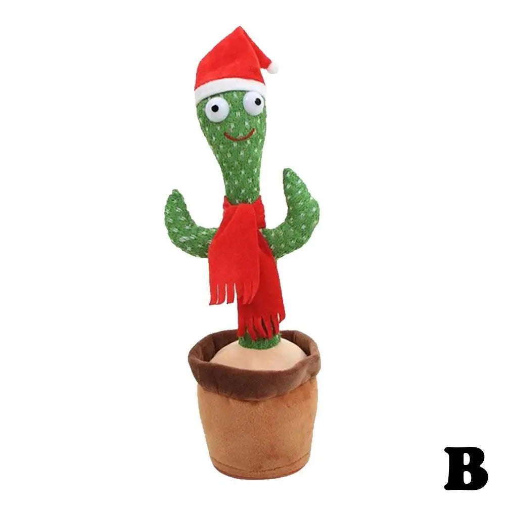 Dancing and Talking Cactus Toy Sunshine Cactus Children'S Electronic Plush Toy Rechargeable Dancer Glowing Dancing USB Record