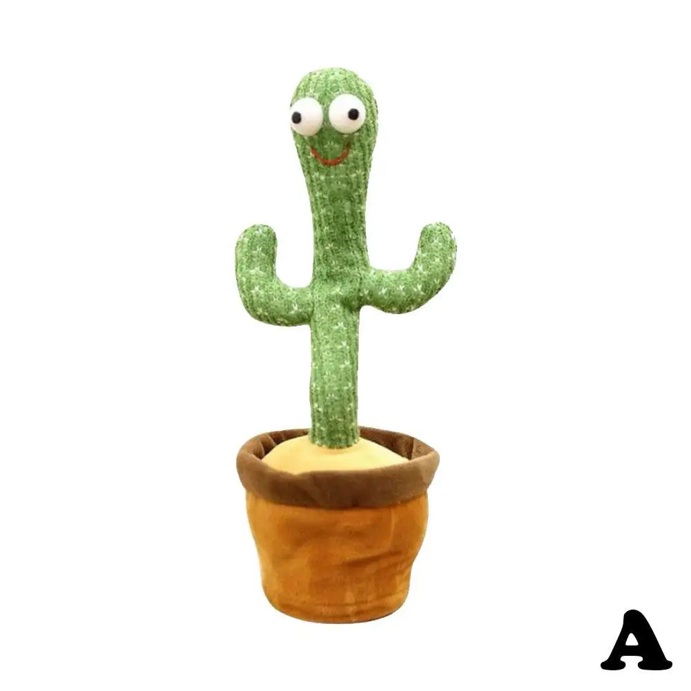 Dancing and Talking Cactus Toy Sunshine Cactus Children'S Electronic Plush Toy Rechargeable Dancer Glowing Dancing USB Record