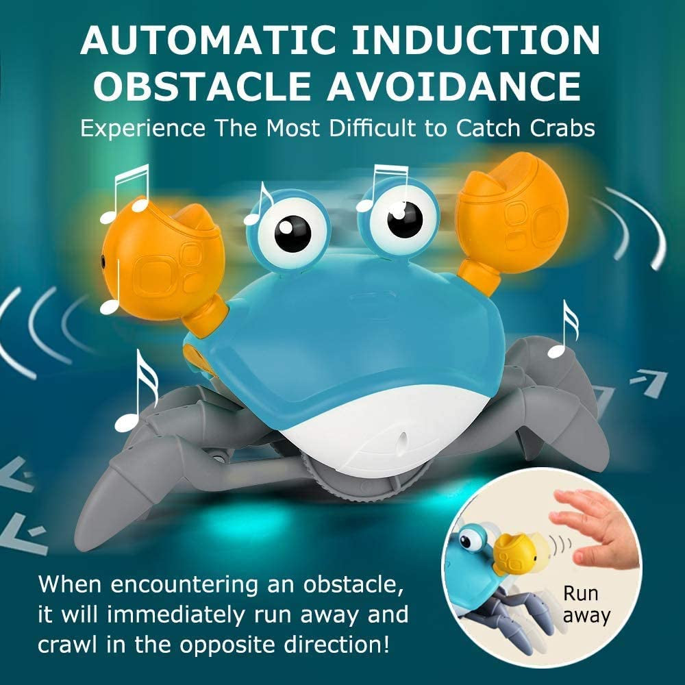 Crawling Crab Baby Toy| Infant Electronic Light up Crab Crawling Toys with Music and Lights for Kids | Baby Interactive Toys | Electronic Pet Toys for Boys and Girls Learning